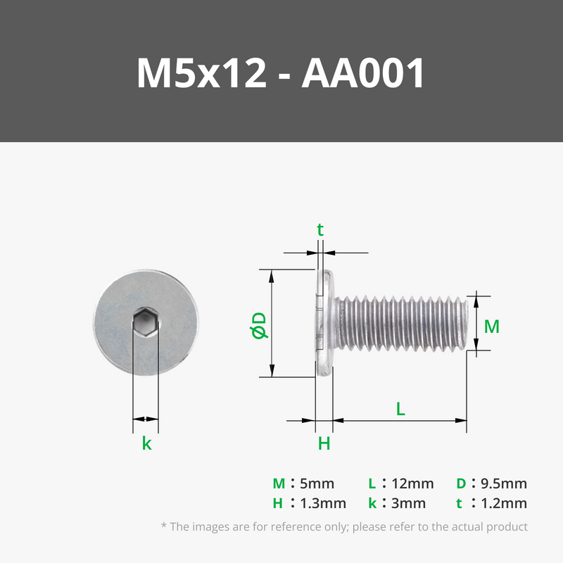 M5 Socket Head Cap Machine Screw (SHCS)